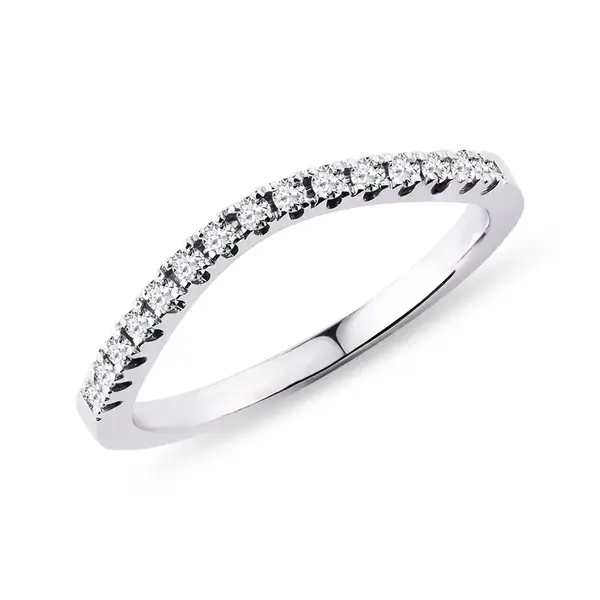 Briliantový prsteň z bieleho zlata KLENOTA