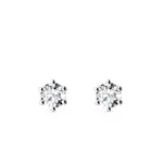 Diamantové náušnice pecky z bílého zlata KLENOTA