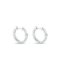 Diamantové náušnice kruhy v bílém zlatě KLENOTA