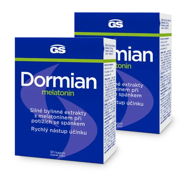 GS Dormian melatonin, 2 × 30 kapslí