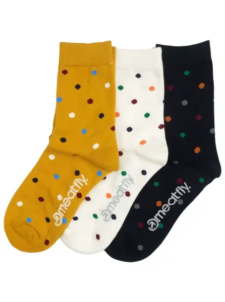 Meatfly ponožky Lexy Triple Pack Mini Dots | Mnohobarevná | Velikost XS/S