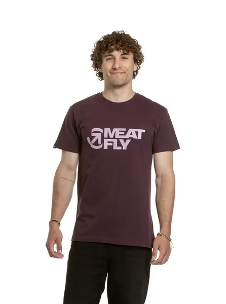 Meatfly pánské tričko Revital Blackberry | Červená | Velikost S | 100% bavlna