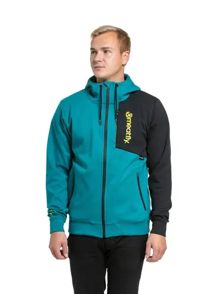Meatfly pánská technická mikina Lightyear Dark Teal | Modrá | Velikost S