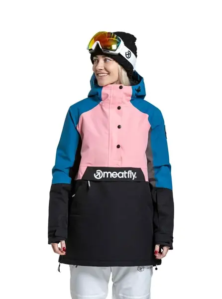 Meatfly dámská SNB & SKI bunda Aiko Flamingo Pink / Black | Černá | Velikost XL