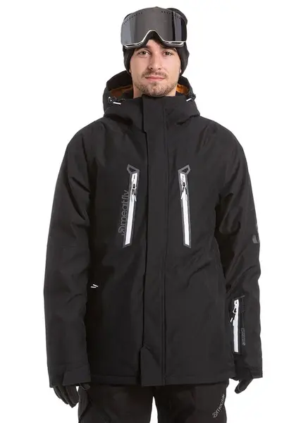 Meatfly snowboardová bunda Dodge True Black | Černá | Velikost M