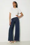 Džíny Kenzo Ayame Regular Waist Fit Jeans dámské, high waist, FE62DP2176F2.DD