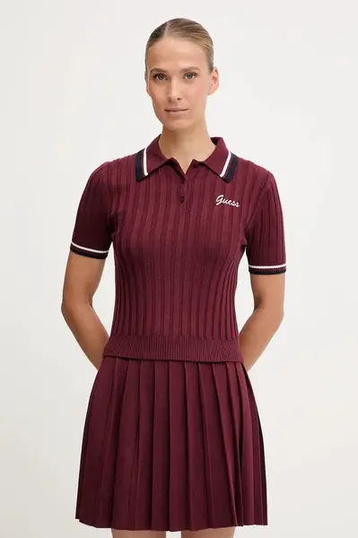 Polo tričko s prímesou vlny Guess SABINA