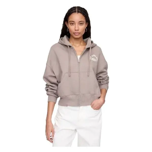 GAP V-LOGO ABV HIGH RIB FZ Dámská mikina, hnědá, velikost