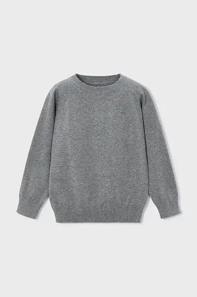 Detský bavlnený sveter Mayoral šedá farba, 323
