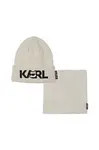 Detská bavlnená čiapka a šál Karl Lagerfeld