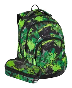 Školský set Bagmaster LINCOLN 25 A Set Green/black