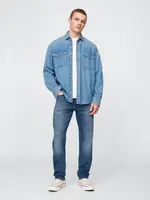 Modré pánske rifle slim straight faded medium GAP