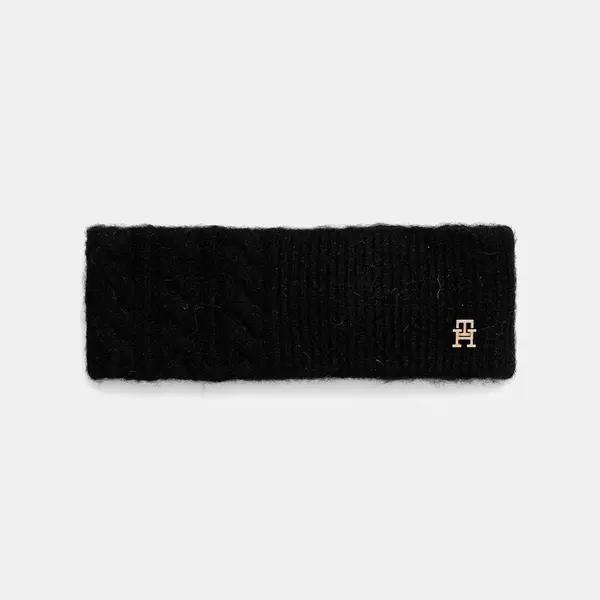 Čelenka s příměsí vlny Tommy Hilfiger černá barva, AW0AW17989
