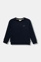 Dětská mikina BOSS tmavomodrá barva, hladká, J52348