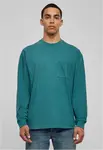Pigment-dyed long-sleeved pocket teal