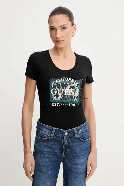 Guess Tričko Guess ANIMALIER