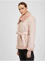 Koženkové, kožené bundy pre ženy ORSAY - ružová
