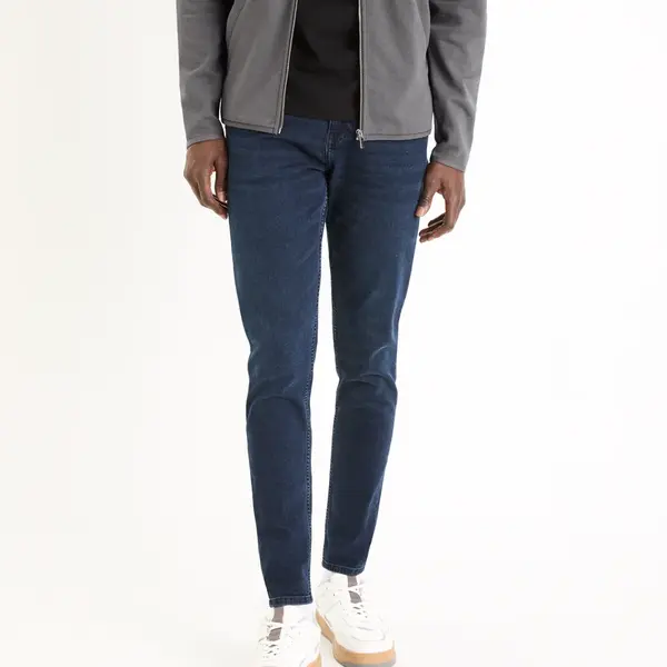 Tmavomodré skinny fit džínsy Celio Foskinny