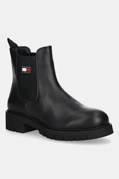 Boty s gumou Tommy Jeans TJW CHELSEA LEATHER BOOT