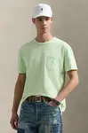Bavlněné tričko Polo Ralph Lauren Tee pánské, zelená barva, 710969628
