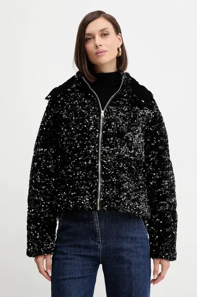 Bunda Fracomina černá barva, zimní, FP25WC3009O429N6