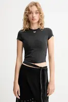 Tričko Diesel T-BUNNY-TAIL-R1 dámské, šedá barva, A19520.0KIBY