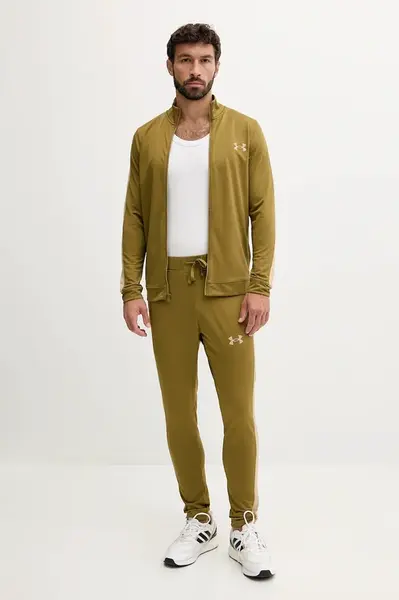 Sportovní tepláková souprava Under Armour Knit Track Suit zelená barva, 1357139