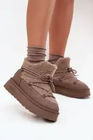 BIG STAR SHOES Dámské Sněhule Na Platformě S Kožíškem Typu Beránek