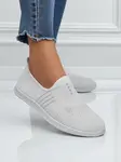 Resti Women's White Fabric Slip-Ons Callisto - Lightweight Shoes for Spring and Summer