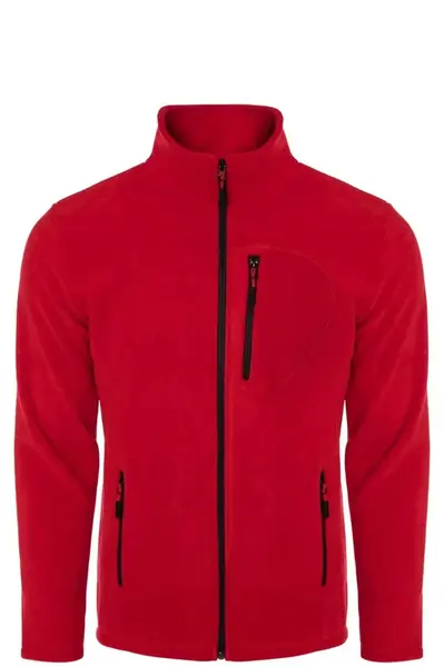 24601 Dewberry 5 Pocket Outdoor Full Zipper Fleece Jacket-RED