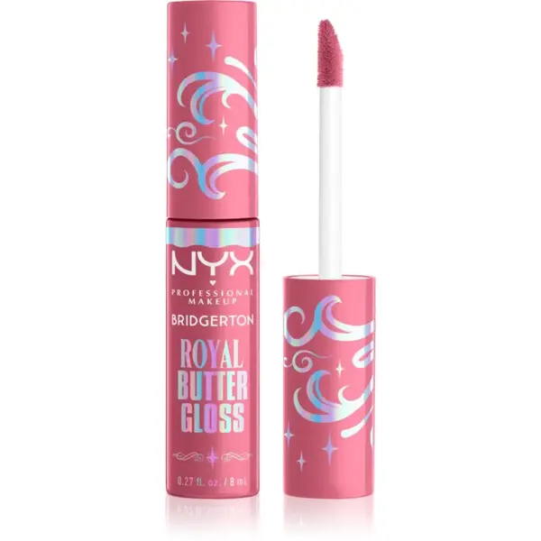 NYX Professional Makeup Bridgerton Royal Butter Gloss lesk na rty odstín 01 Angel Food Cake 8 ml