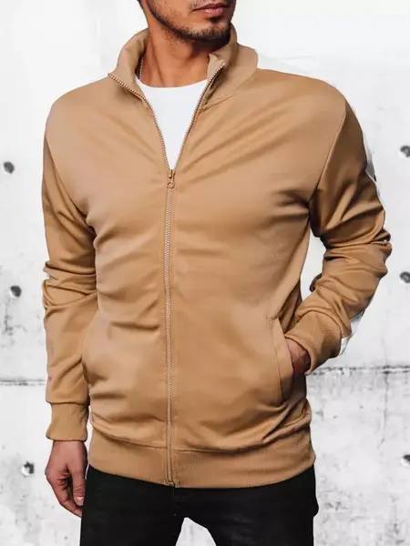 Pánská mikina na zip Barva Khaki DSTREET