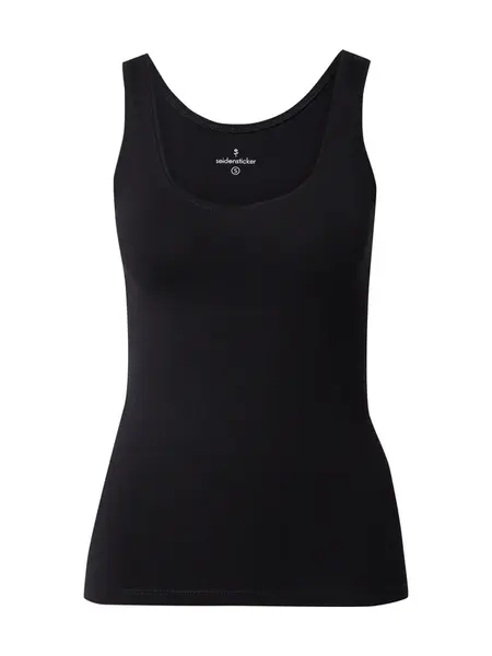 SEIDENSTICKER Top 'Schwarze Rose'  čierna