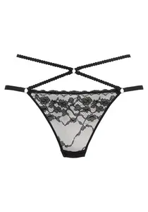 PETITE FLEUR GOLD Tangá  čierna
