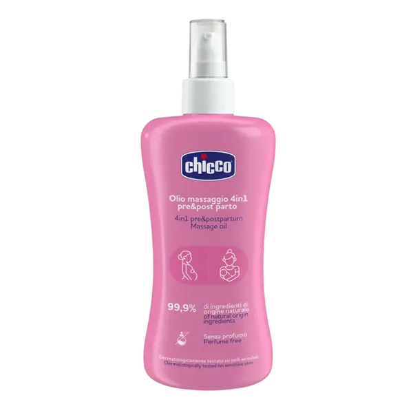 CHICCO Olej masážní před a po porodu 4v1, 200 ml