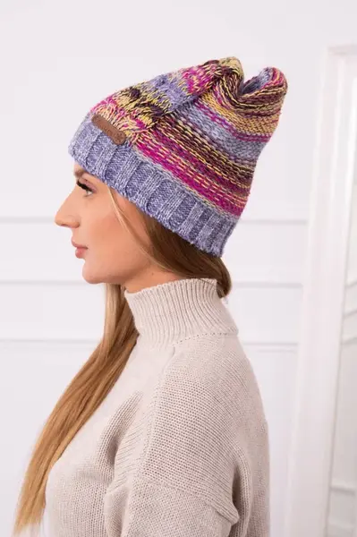 marka niezdefiniowana Monika fleecová čepice K256 fuchsiová+fialová