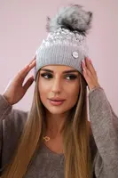 marka niezdefiniowana Čepice K160 světle šedá