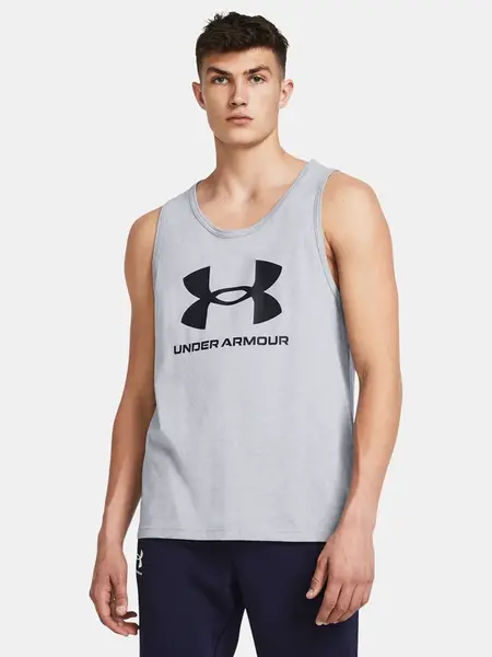Under Armour Tílko UA SPORTSTYLE LOGO TANK-GRY - Pánské