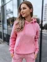 Dámská mikina BASIC s kapucí růžová Dstreet