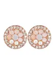 FOSSIL Náušnice 'VINTAGE GLITZ'  ružové zlato / ružová / biela
