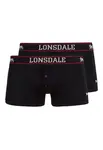 LONSDALE Boxerky 'Oakworth'  červená / čierna / biela