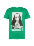 Mister Tee Tričko 'Bad Habit'  zelená / čierna / biela