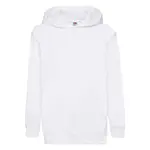 White children's sweatshirt Classic kangaroo Fruit of the Loom