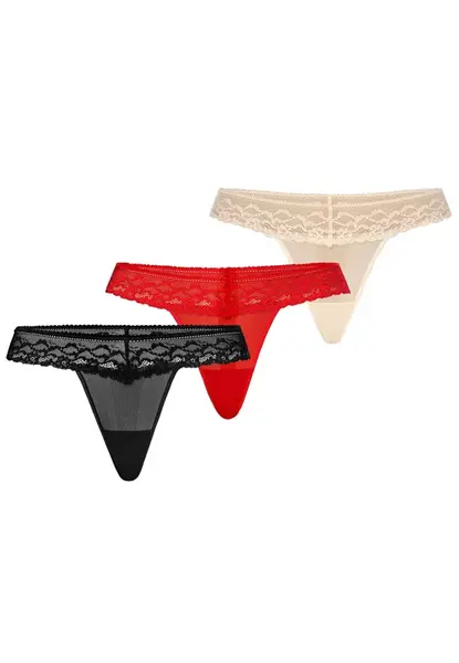 TEYLI Tangá 'Leo'  béžová / červená / čierna