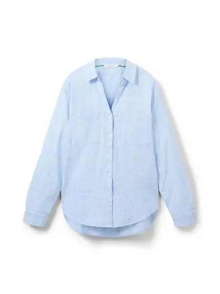 TOM TAILOR Blúzka  svetlomodrá / biela