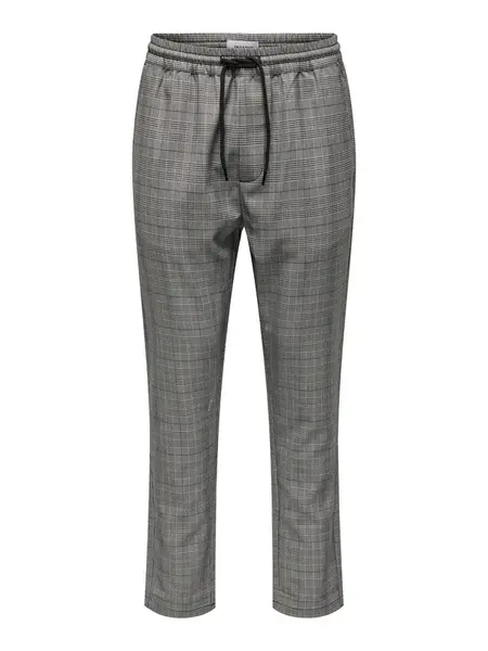 Only & Sons Nohavice 'LINUS'  sivá / čierna / biela