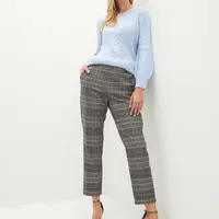 LC Waikiki Lcw Elastic Waist Comfortable Patterned Women's Carrot Trousers