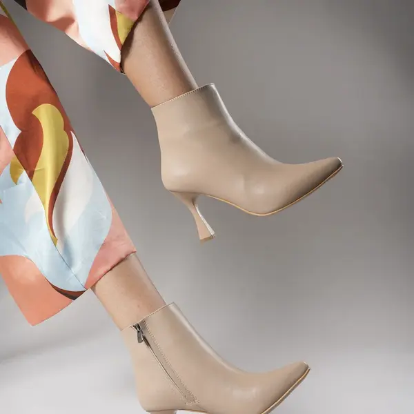 Riccon Ticlath Women's Heeled Boots 00128503 Nude Skin