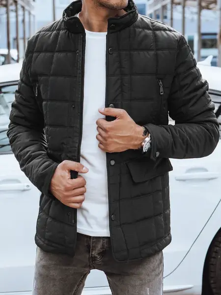 Pánská přechodná černá bunda Dstreet