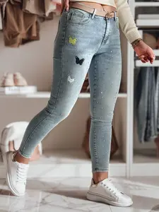 Dámské skinny džíny s ozdobami LUMITTA